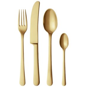 Georg Jensen Copenhagen Besteck 4er Set, Gold Matt