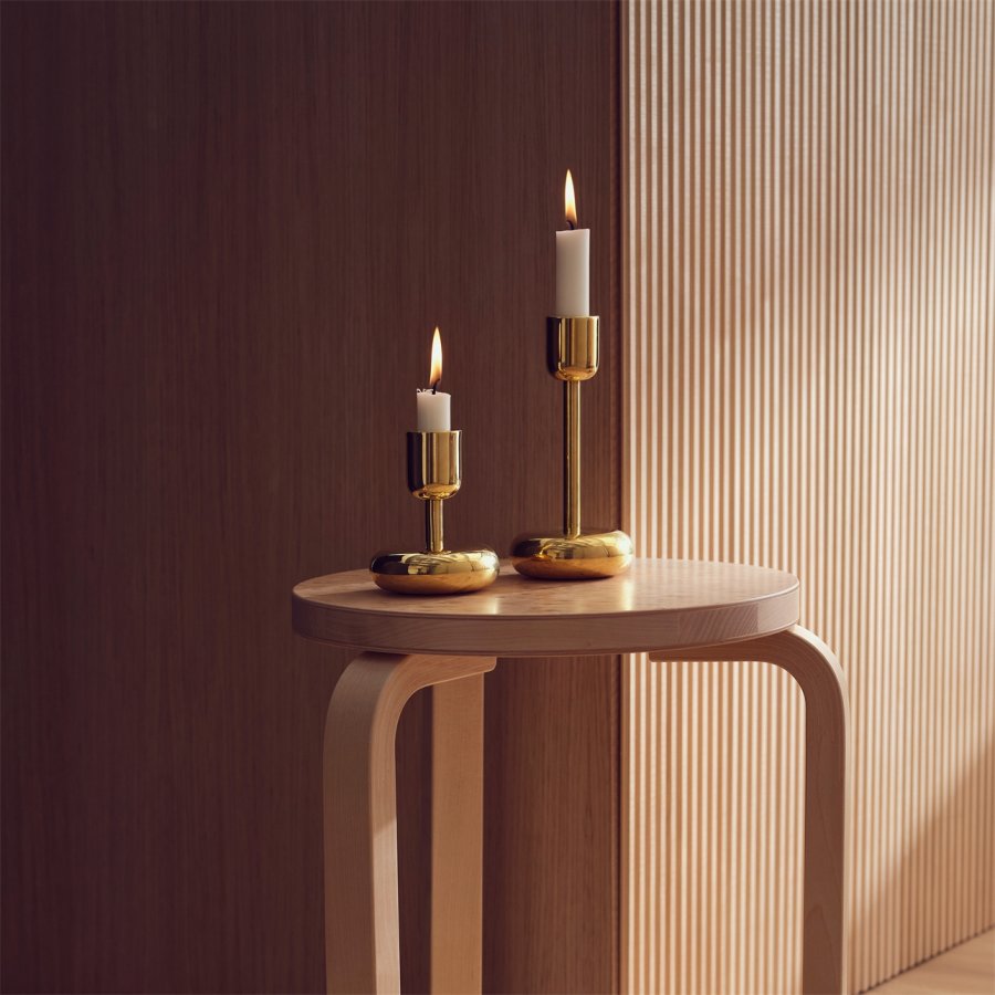 Iittala Nappula Lysestage 10,7 cm, Messing