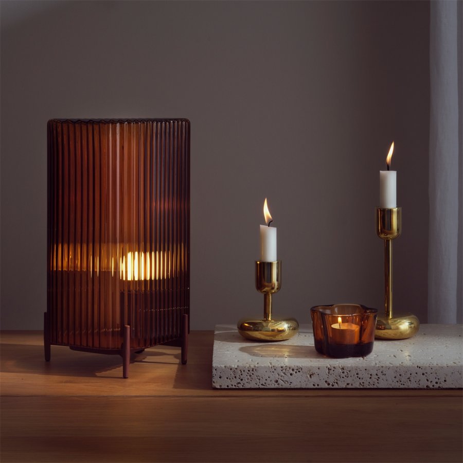 Iittala Nappula Lysestage 10,7 cm, Messing