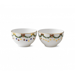 Royal Copenhagen Stjerne Riflet Jul Konfekt sk�l 2 stk