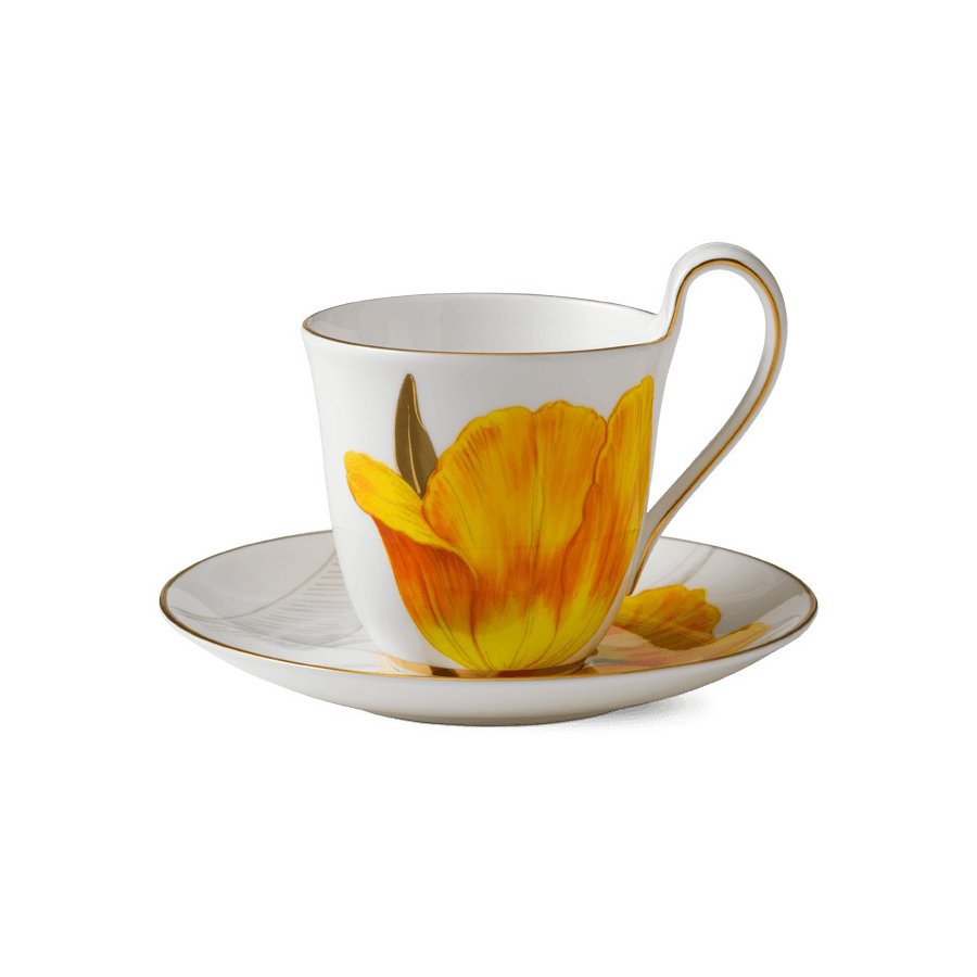 Royal Copenhagen Flora Hochhenkeltasse m. Unterteller 27 cl, Tulpe