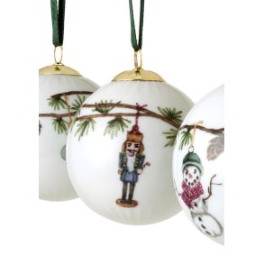 Kähler Hammershøi Christmas Kugle 3 stk. Ø6 cm, Hvid
