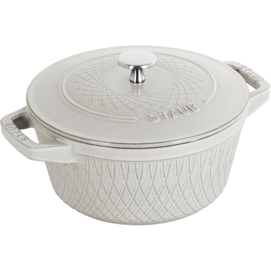 Staub Twister Cocotte 24 cm/4 L, Weiss Trffel