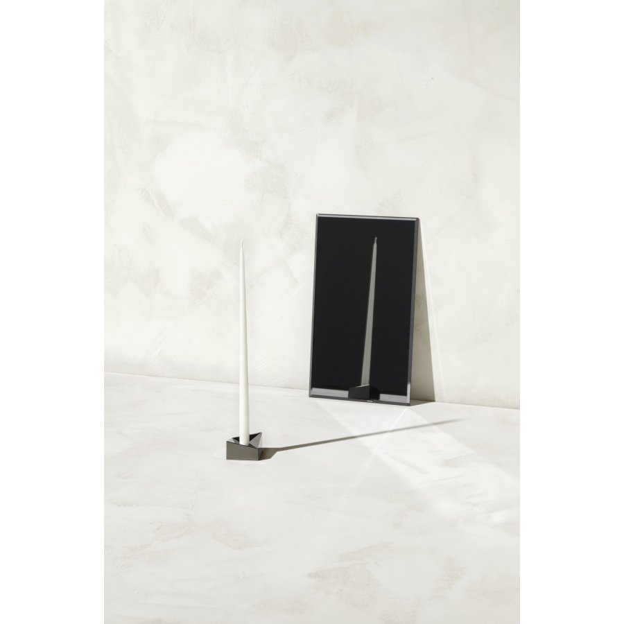STOFF Nagel Reflect Kerzenhalter S, Schwarzes Chrom