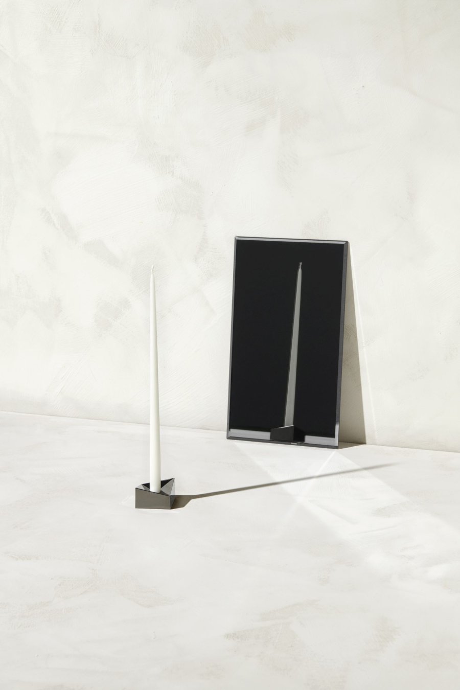 STOFF Nagel Reflect Kerzenhalter S, Schwarzes Chrom