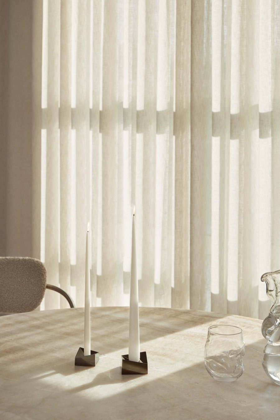 STOFF Nagel Reflect Kerzenhalter S, Schwarzes Chrom
