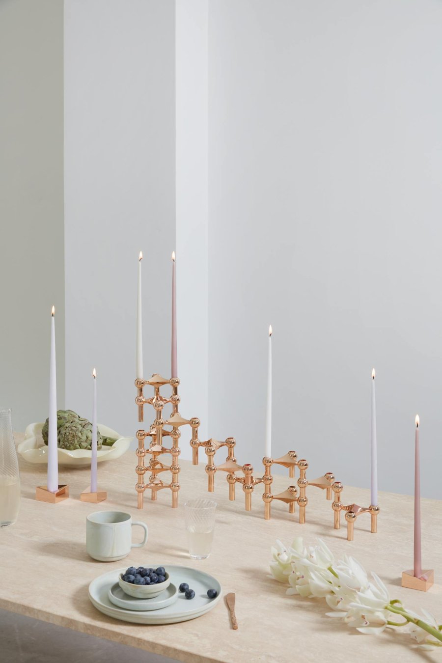 STOFF Nagel Reflect Lysestage S, Rosa Guld