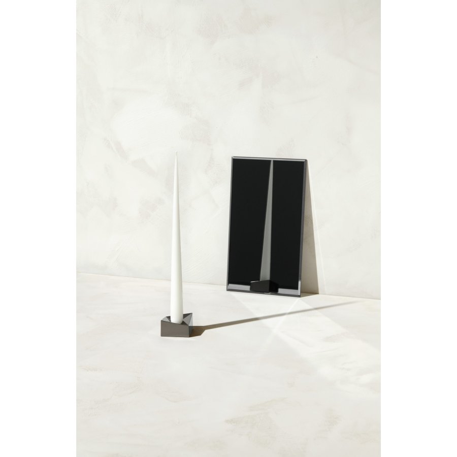 STOFF Nagel Reflect Kerzenhalter L, Schwarzes Chrom