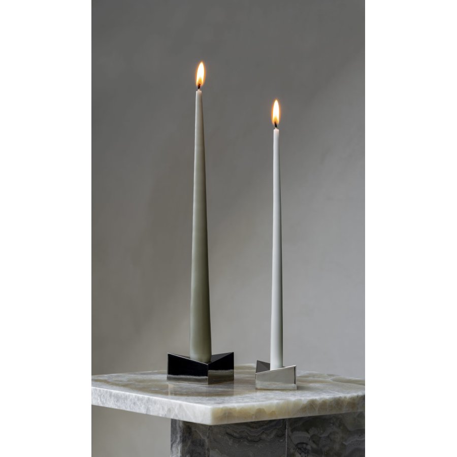 STOFF Nagel Reflect Kerzenhalter L, Schwarzes Chrom