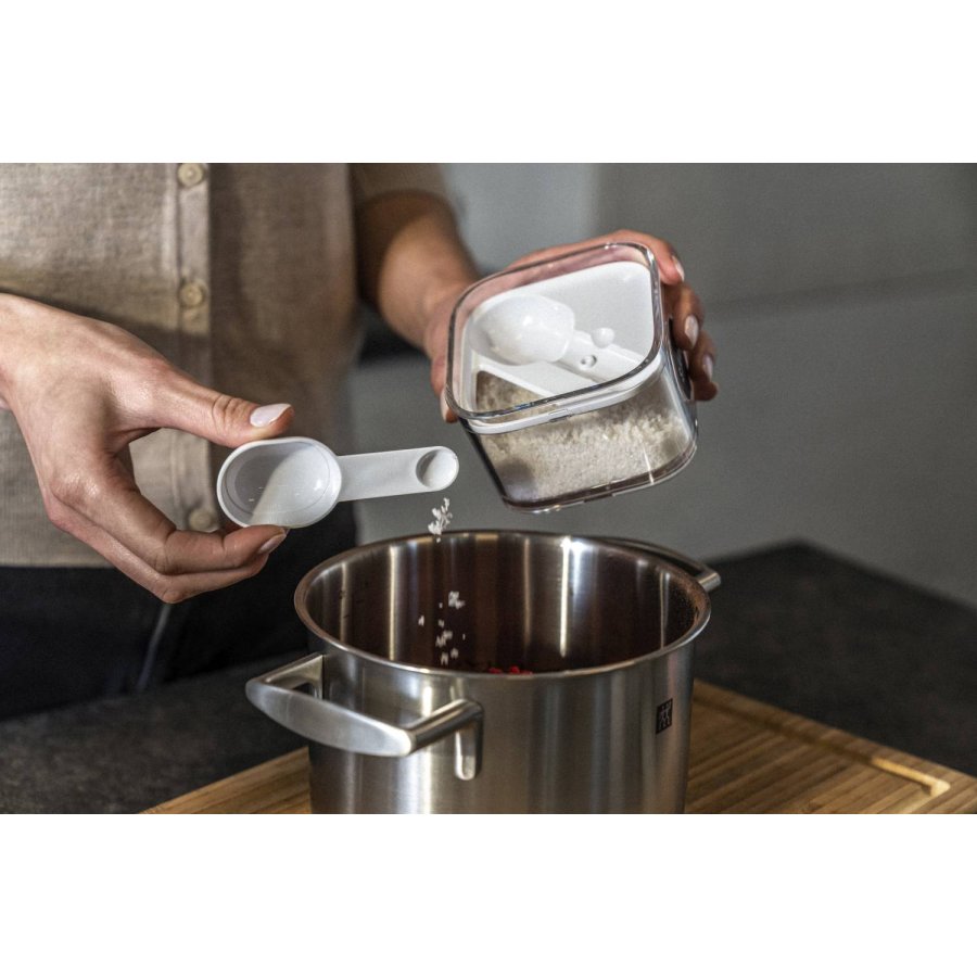 Zwilling Fresh & Save CUBE Indsats m. Måleske t. Opbevaringsboks 320 ml, 2S, 3S og 4S, Hvid
