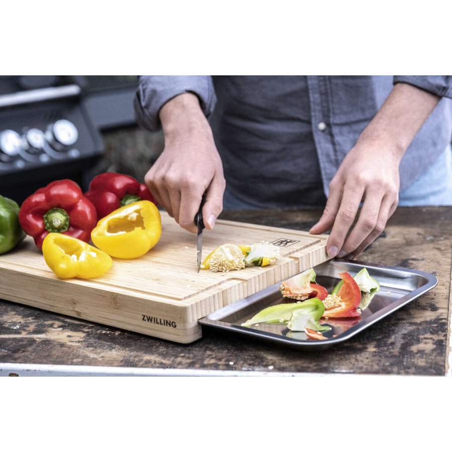 ZWILLING BBQ+ Schneidebrett mit Auffangschale 39x30 cm, Braun
