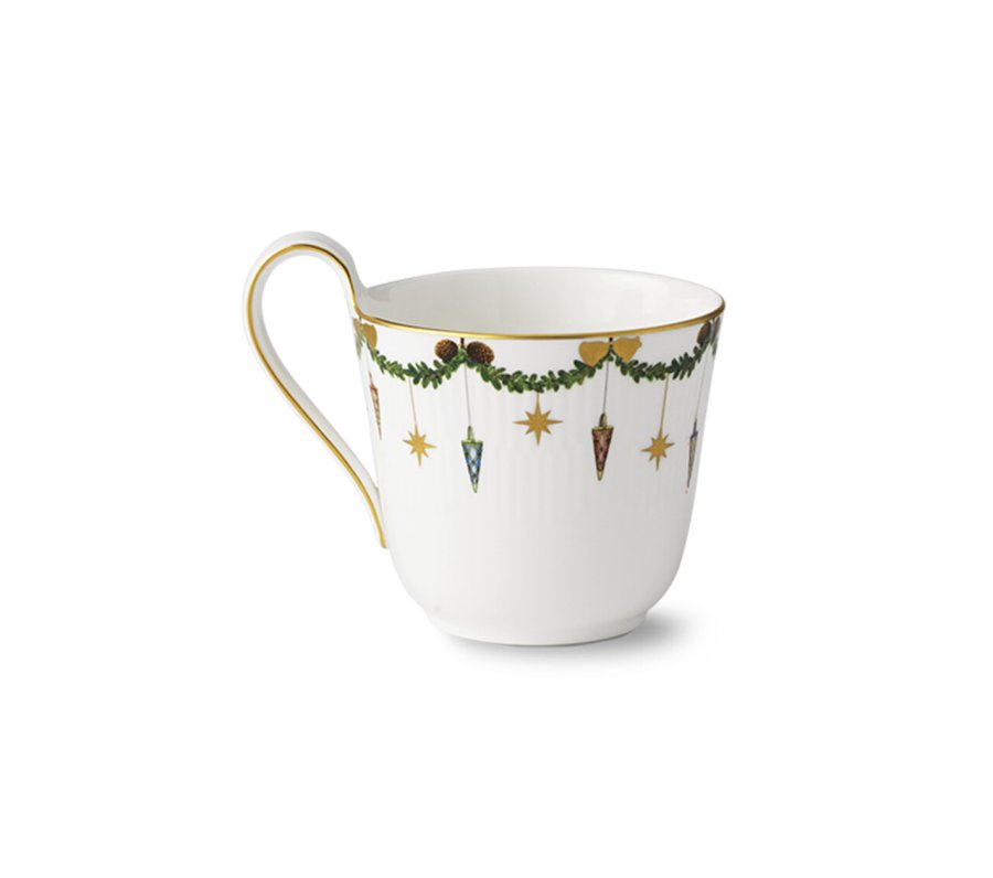 Royal Copenhagen Star Fluted Christmas Hochhenkeltasse 33 cl