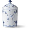 Royal Copenhagen Musselmalet Riflet Krukke m. Lg 16 cm