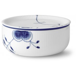 Royal Copenhagen Blå Mega Riflet Opbevaringskrukke 15 cm