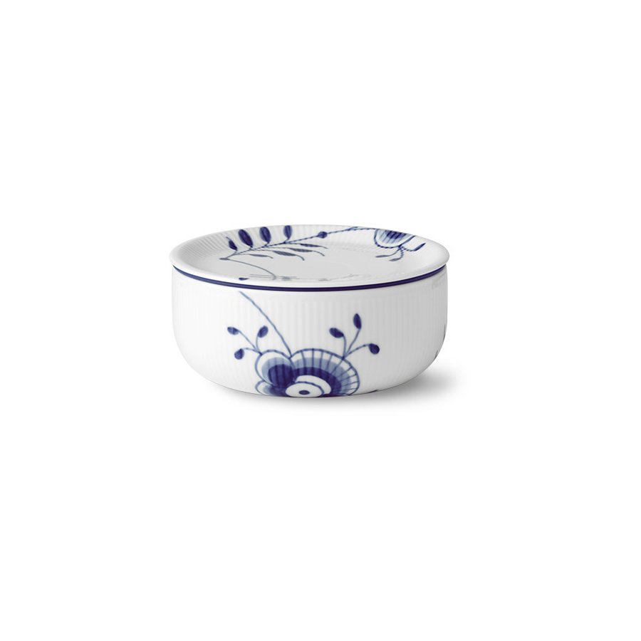 Royal Copenhagen Mega Blau Gerippt Vorratsdose  15 cm