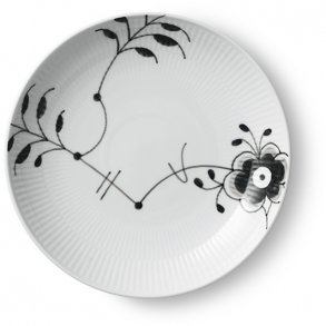 Royal Copenhagen Moderne Tallerken 20cm, Sort Mega Riflet