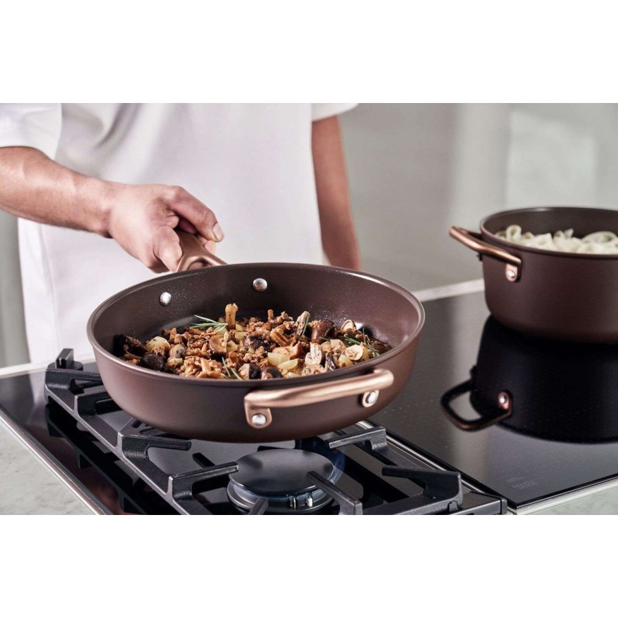 ZWILLING Milano Sauterpande m. Glasl�g 28 cm, Brun