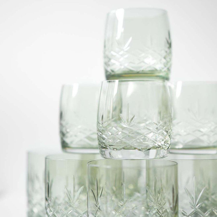 Frederik Bagger Crispy Water Glas 2er Set. 23 cl, Smaragd/Grn