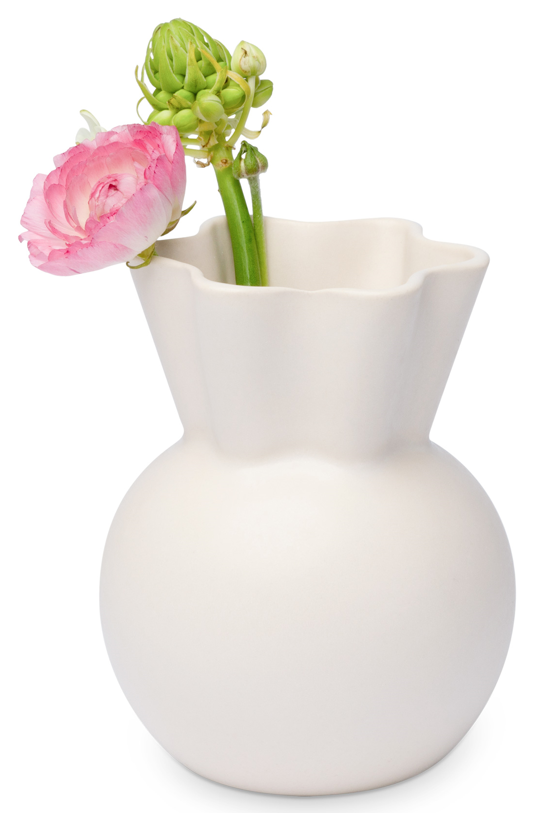 Spring Copenhagen Vase Curved Top H14 cm, Wei