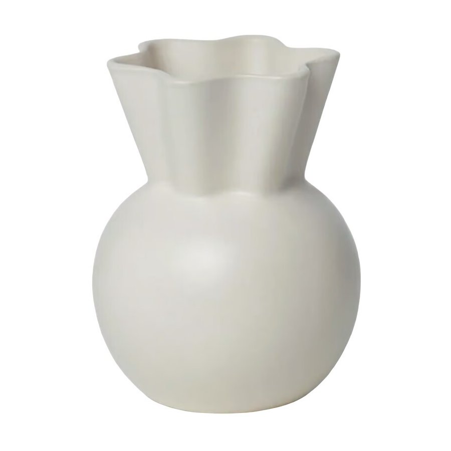 Spring Copenhagen Vase Curved Top H14 cm, Wei