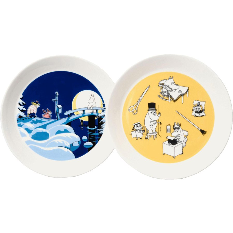 Moomin Arabia Moemin Bord 2 stuks 19 cm, Office & Winternight
