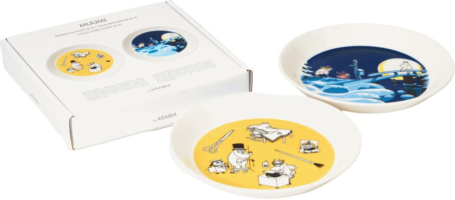 Moomin Arabia Moemin Bord 2 stuks 19 cm, Office & Winternight