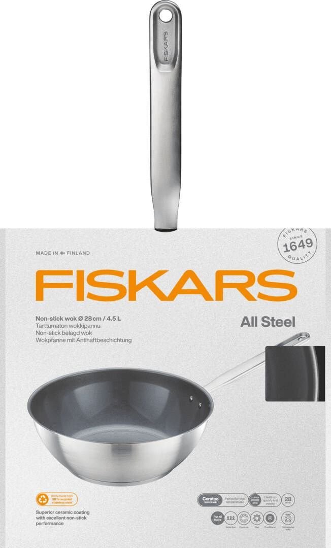 Fiskars All Steel Wok 28 cm
