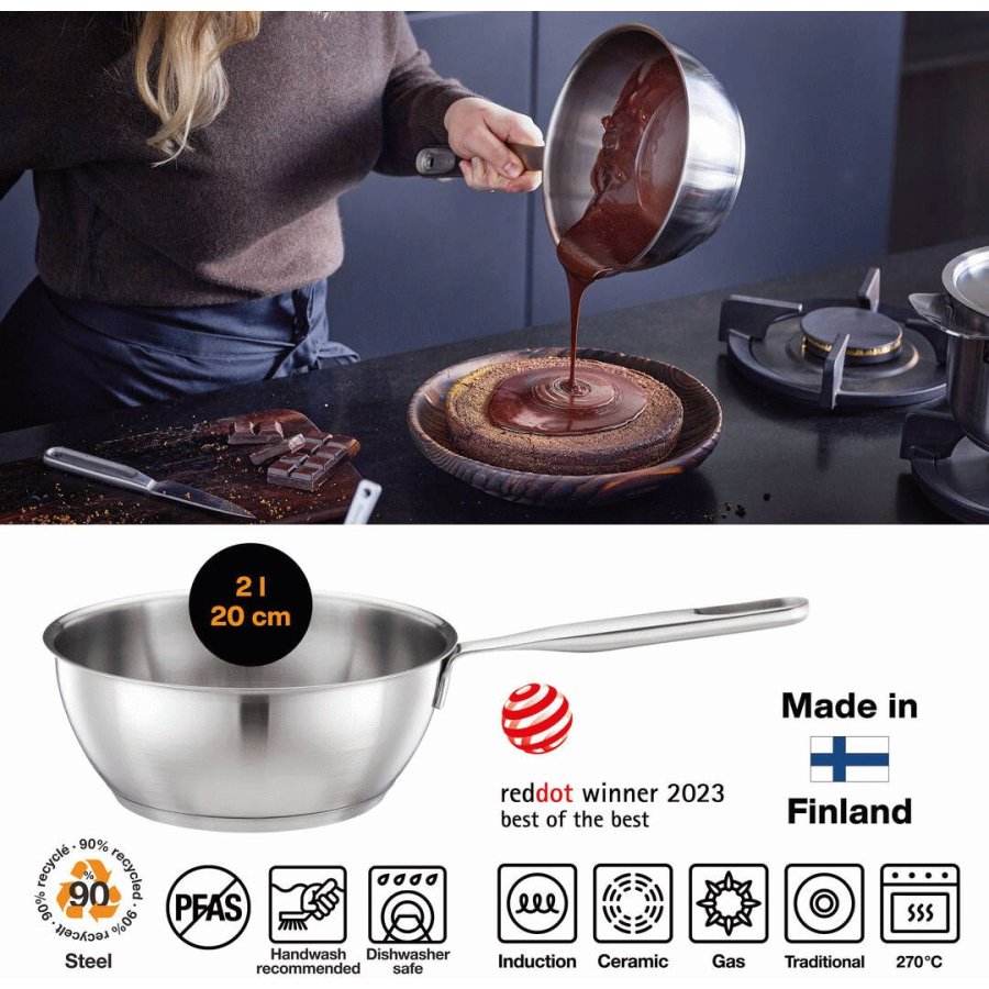 Fiskars All Steel Sauteuse 2 L