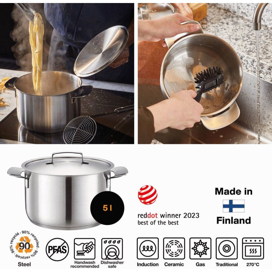 Fiskars All Steel Kochtopf 5 L