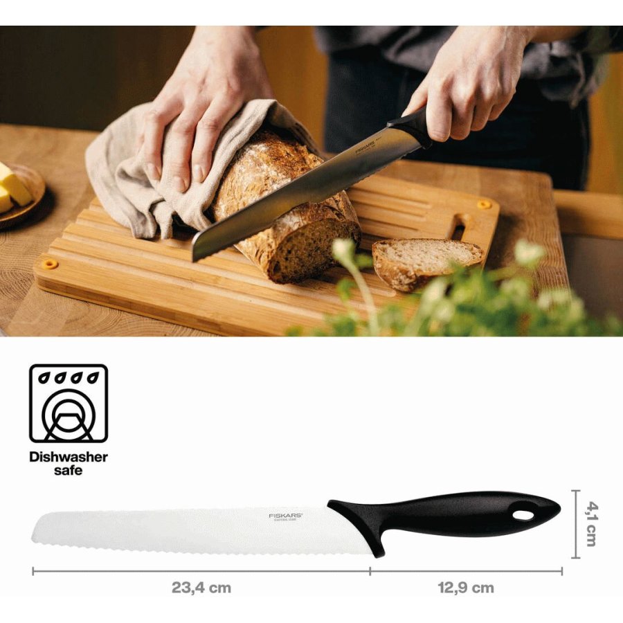 Fiskars Essential Brotmesser 23 cm