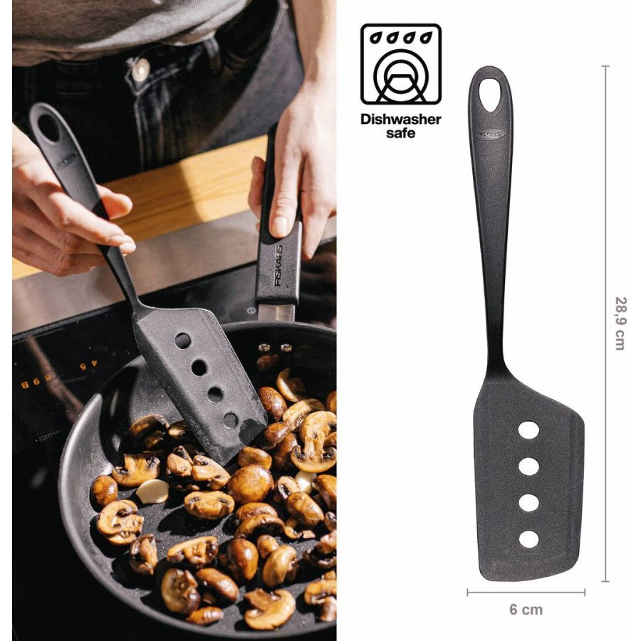 Fiskars Essential Pfannenwender 38 cm, Schwarz