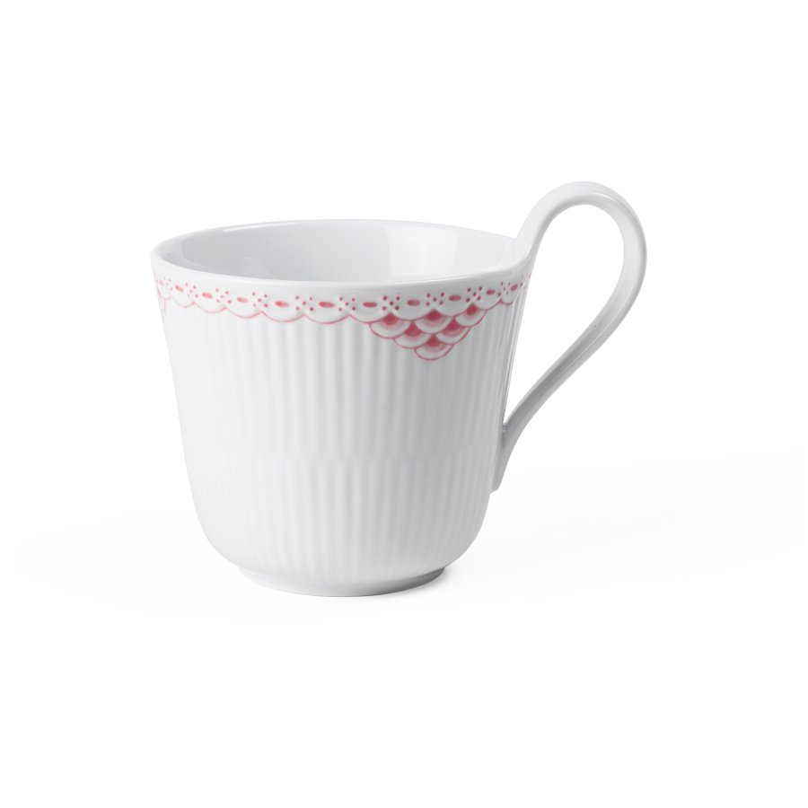 Royal Copenhagen Coral Gerippt Halbspitze Hochhenkeltasse  33 cl