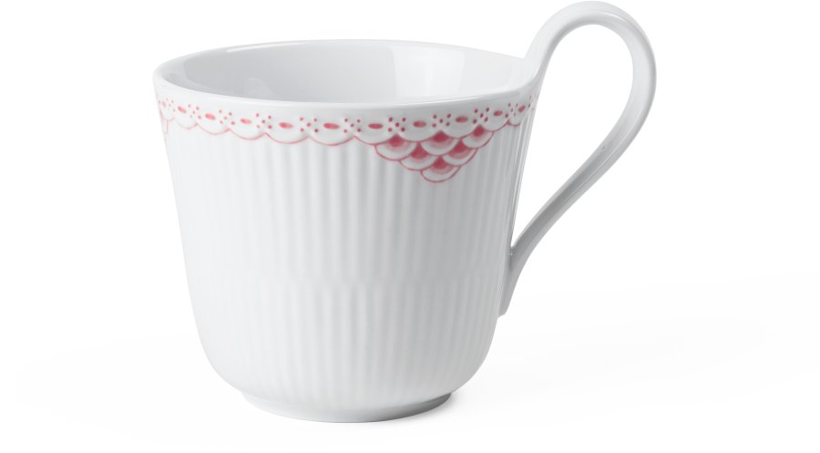 Royal Copenhagen Coral Gerippt Halbspitze Hochhenkeltasse  33 cl