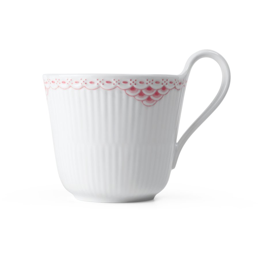 Royal Copenhagen Coral Gerippt Halbspitze Hochhenkeltasse  33 cl