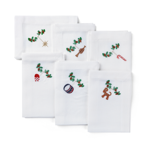 Langkilde & Sn Juleservietter 6 stk. 50x50 cm, Klassiske Motiver