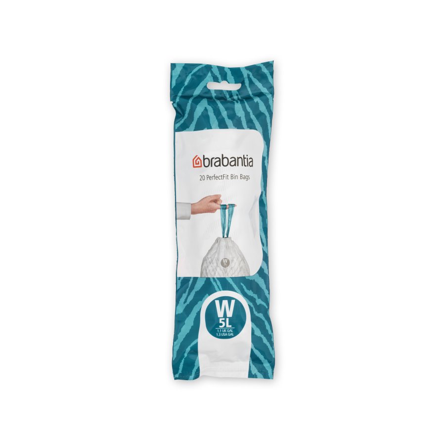 Brabantia PerfectFit Affaldspose W 20 stk. 5 L, Hvid