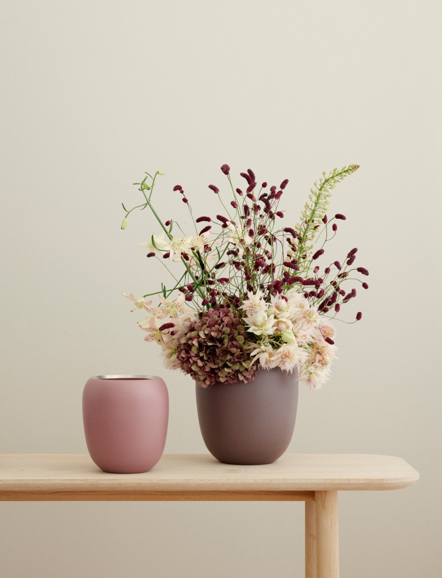 Stelton Ora Vase H21,6 cm, Dark Powder