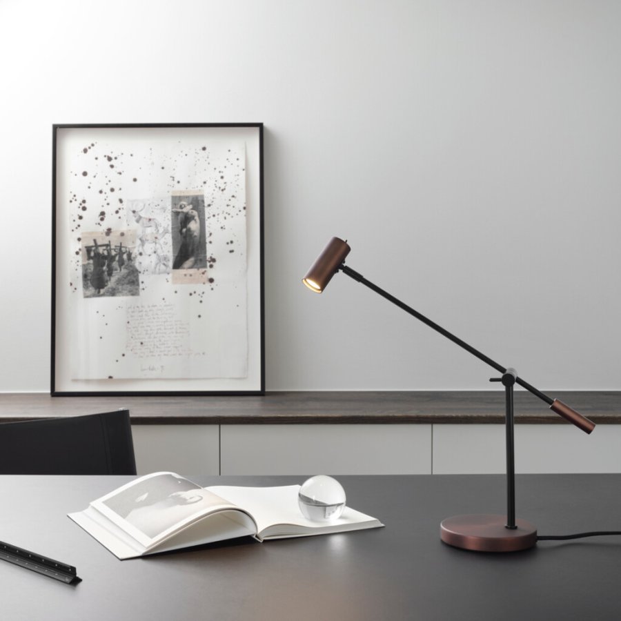 Belid Cato Tischlampe H48,5 cm, Oxidiert
