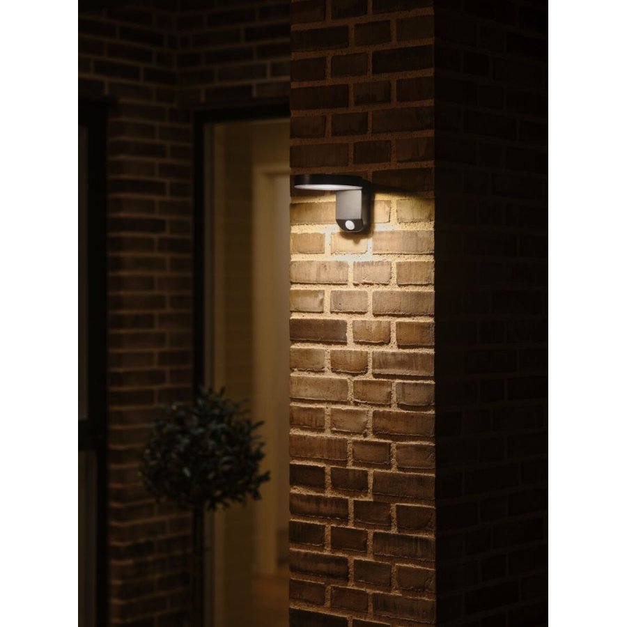 Nordlux Rica Round Solarleuchte mit Sensor LED 15 cm, Schwarz