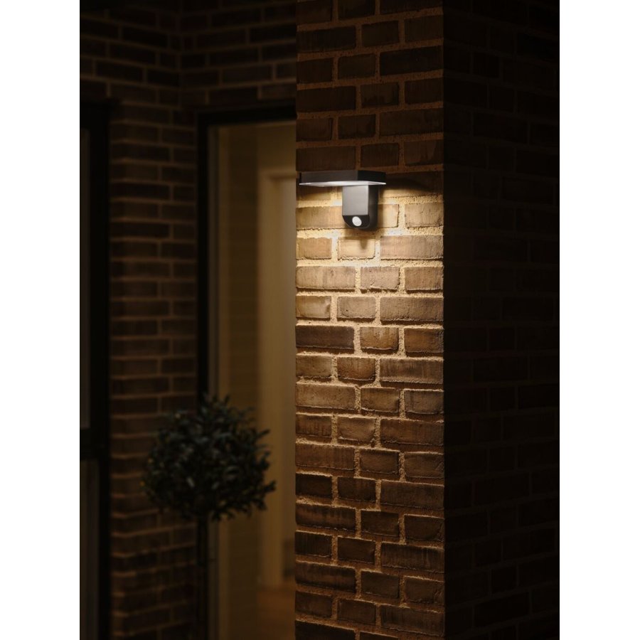 Nordlux Rica Square Solarleuchte mit Sensor LED 18 cm, Schwarz