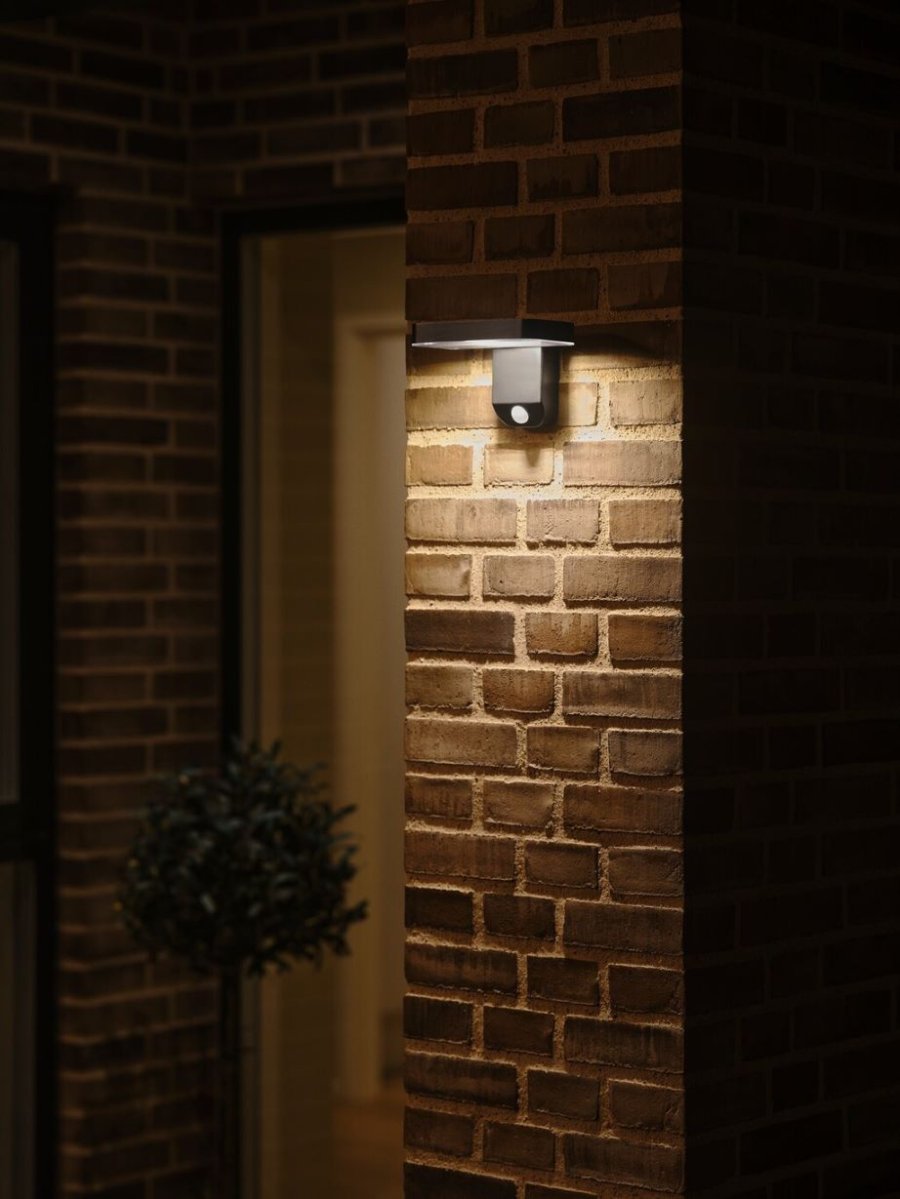 Nordlux Rica Square Solarleuchte mit Sensor LED 18 cm, Schwarz