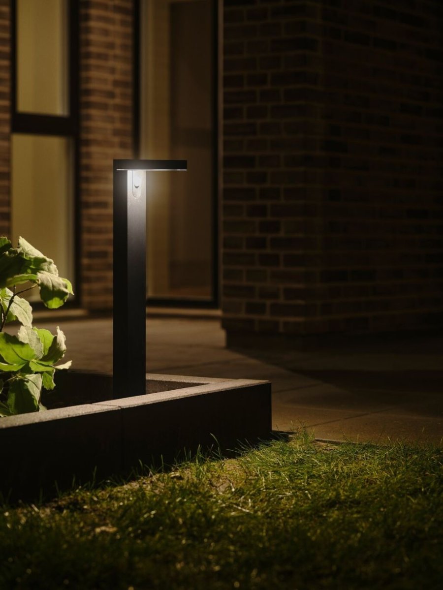 Nordlux Rica Square Solarleuchte mit Sensor LED H60 cm, Schwarz