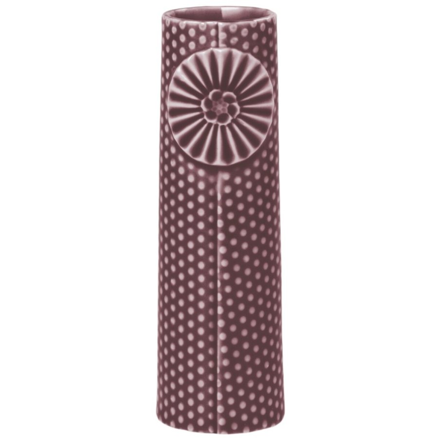 Dottir Nordic Design Pipanella Dot Vase H12,5 cm, Aubergine