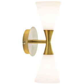 Herstal Harlekin Duo Vglampe 32 cm, Messing