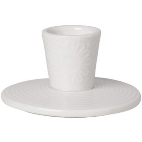 Dottir Nordic Design Pipanella Kerzenhalter Lines Flower H4,5 cm, Weiß