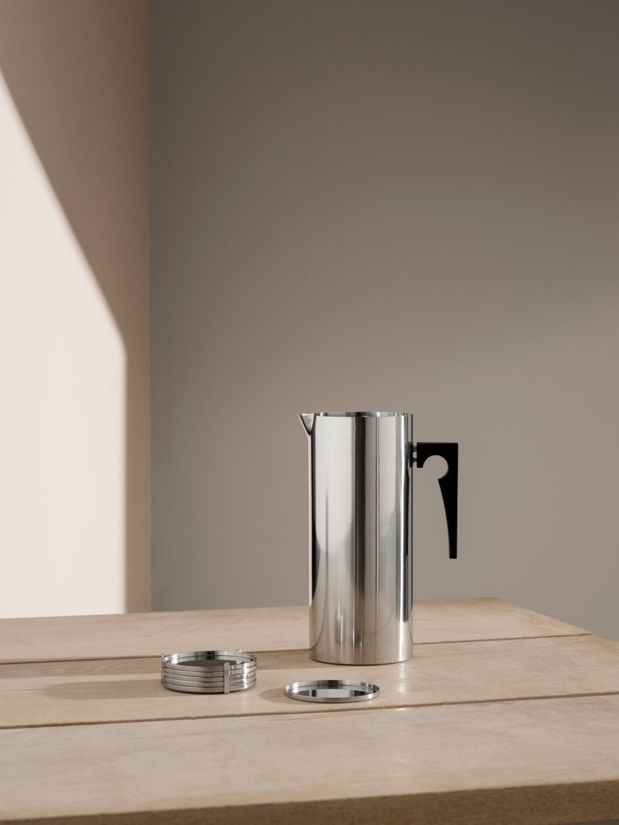 Stelton AJ Glasuntersetzer 8,5 cm 6er Set, Edelstahl