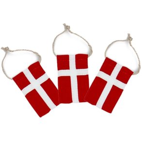 Langkilde & Sn Pynteflag 3 stk. 10 cm