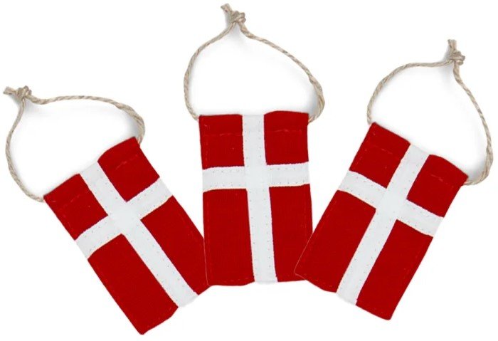 Langkilde & S�n Pynteflag 3 stk. 10 cm