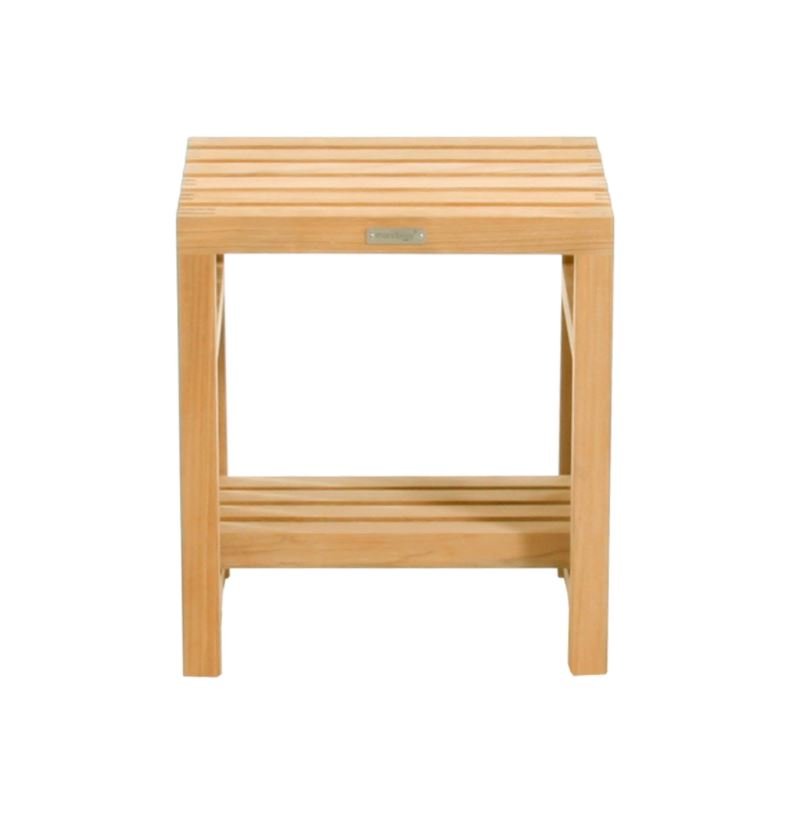 Mandalay Langelinie Hocker mit Ablage, Teak