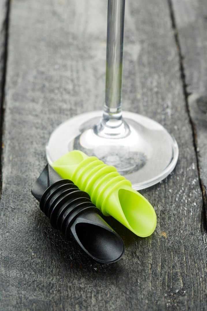 Point Virgule Druppelvrije Schenkstop 2 stuks, Groen/Zwart